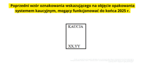 Poprzedni wzór oznakowania wskazującego na objecie opakowania systemem kaucyjnym