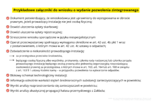 załączniki do wniosku o wydanie pozwolenia zintegrowanego