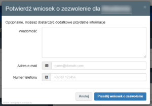 Potwierdzenie wniosku