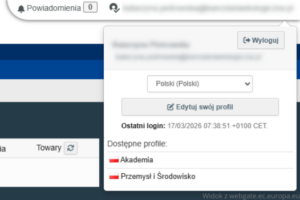 Wejście w edycje profilu z TracesNT